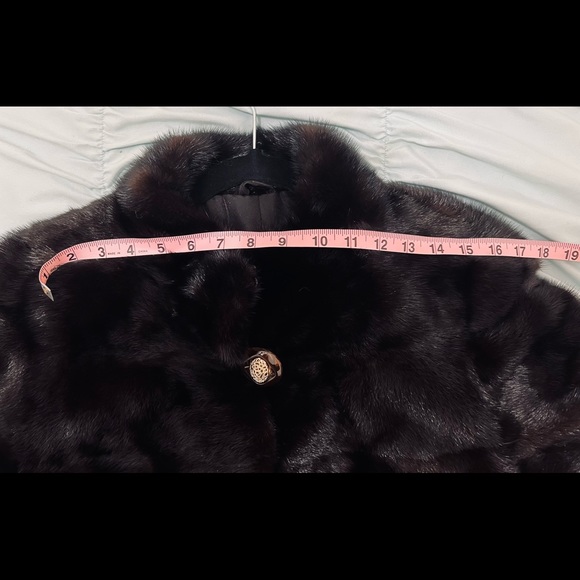 Genuine mink cropped jacket - Picture 12 of 14